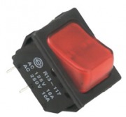  STV 01 two-circuit two-position toggle switch, 31x22mm, red